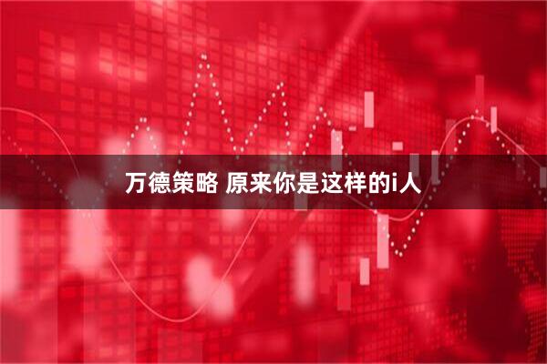 万德策略 原来你是这样的i人