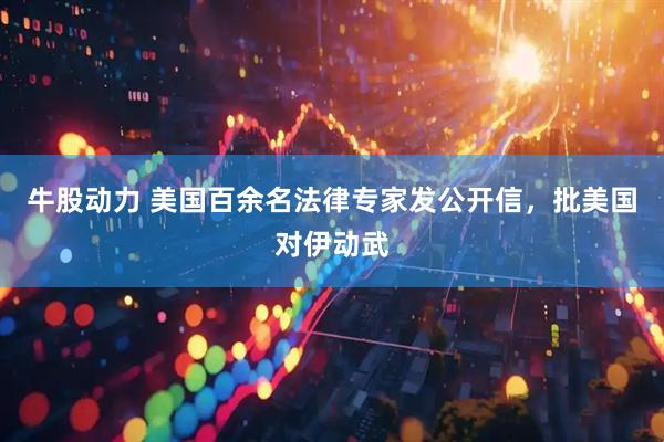 牛股动力 美国百余名法律专家发公开信，批美国对伊动武