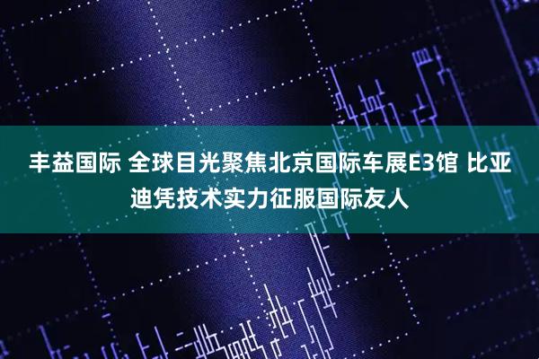丰益国际 全球目光聚焦北京国际车展E3馆 比亚迪凭技术实力征服国际友人