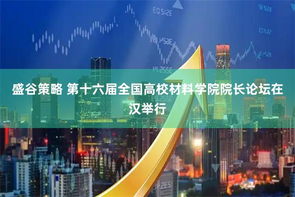 盛谷策略 第十六届全国高校材料学院院长论坛在汉举行